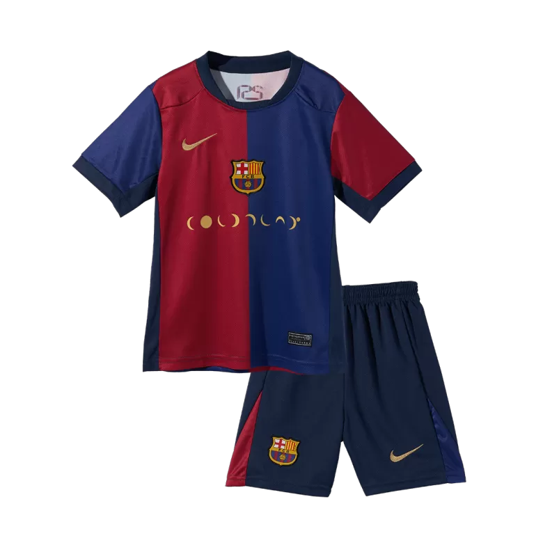 Barcelona Home Soccer Jersey Kit 2024/25 Kids(Jersey+Shorts) - COLDPLAY - gojersey