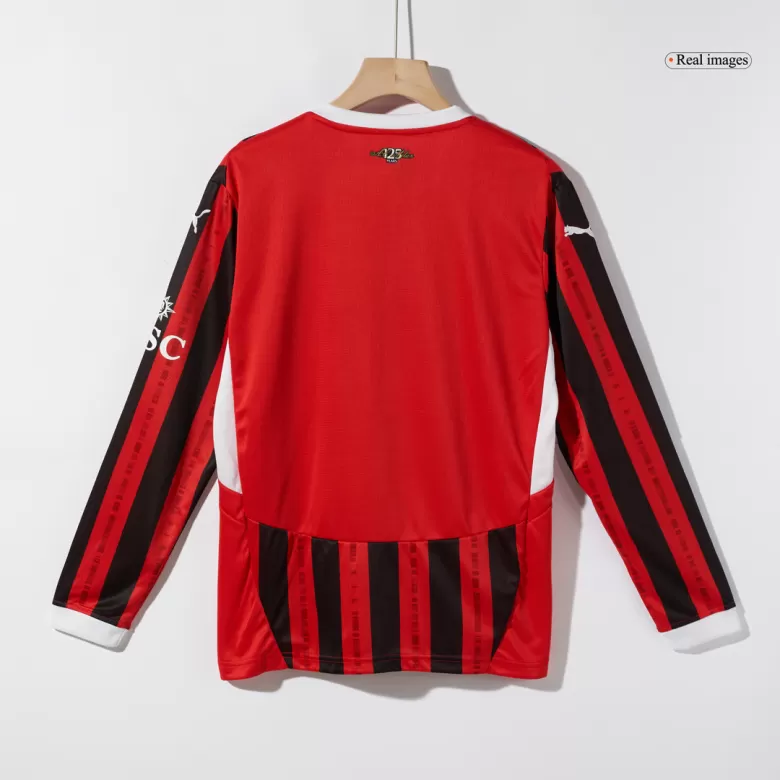 AC Milan Long Sleeve Home Soccer Jersey 2024/25 - gojersey