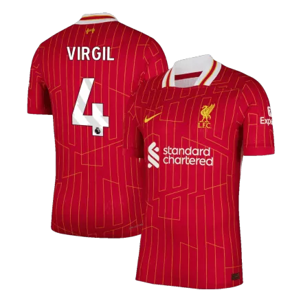 Liverpool VIRGIL #4 Home Soccer Jersey Authentic 2024/25 - gojersey