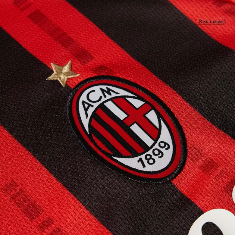 AC Milan Long Sleeve Home Soccer Jersey 2024/25 - gojersey