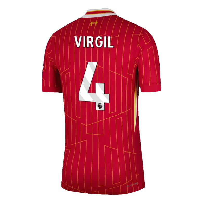 Liverpool VIRGIL #4 Home Soccer Jersey Authentic 2024/25 - gojersey