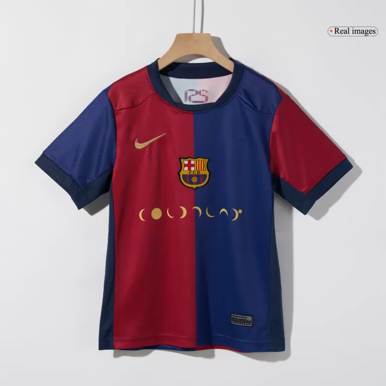 Barcelona Home Soccer Jersey Kit 2024/25 Kids(Jersey+Shorts) - COLDPLAY - gojersey