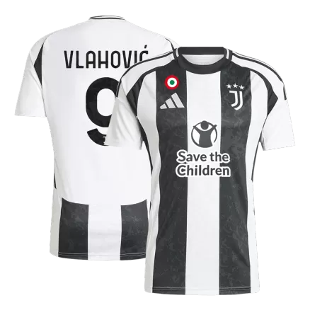 Juventus VLAHOVIĆ #9 Home Soccer Jersey 2024/25 - Save The Children Sponsor  - gojersey