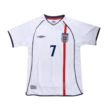 England BECKHAM #7 Home Soccer Jersey Retro 2002 - gojersey