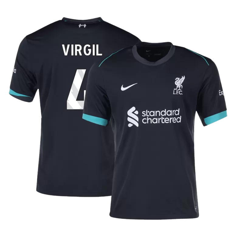 Liverpool VIRGIL #4 Away Soccer Jersey 2024/25 - gojersey