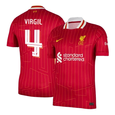 Liverpool VIRGIL #4 Home Jersey 2024/25 - UCL Edition - gojersey