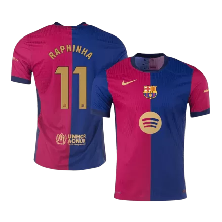 Barcelona RAPHINHA #11 Home Soccer Jersey Authentic 2024/25 - gojersey