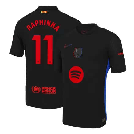 Barcelona RAPHINHA #11 Away Soccer Jersey Authentic 2024/25 - gojersey