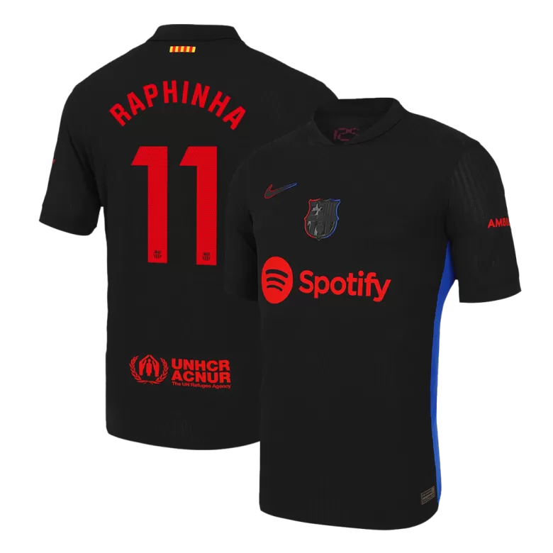 Barcelona RAPHINHA #11 Away Soccer Jersey Authentic 2024/25 - gojersey