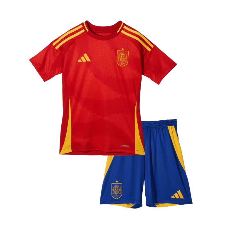 Spain Home Jersey Kit EURO 2024 Kids(Jersey+Shorts) - gojersey