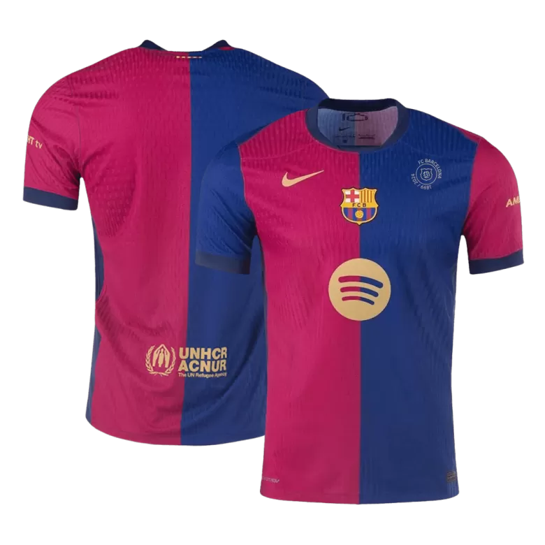 Barcelona Home Soccer Jersey Authentic 2024/25 - 125th Anniversary(Spotify Logo Without Text) - gojersey