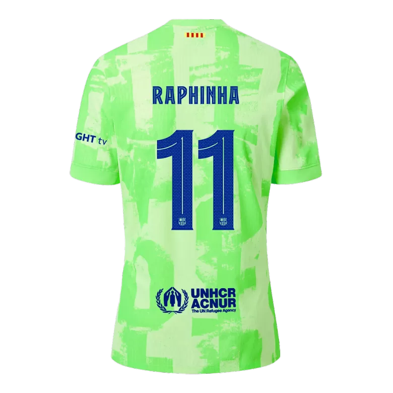 Barcelona RAPHINHA #11 Third Away Soccer Jersey Authentic 2024/25 - UCL（Spotify Logo Without Text） - gojersey