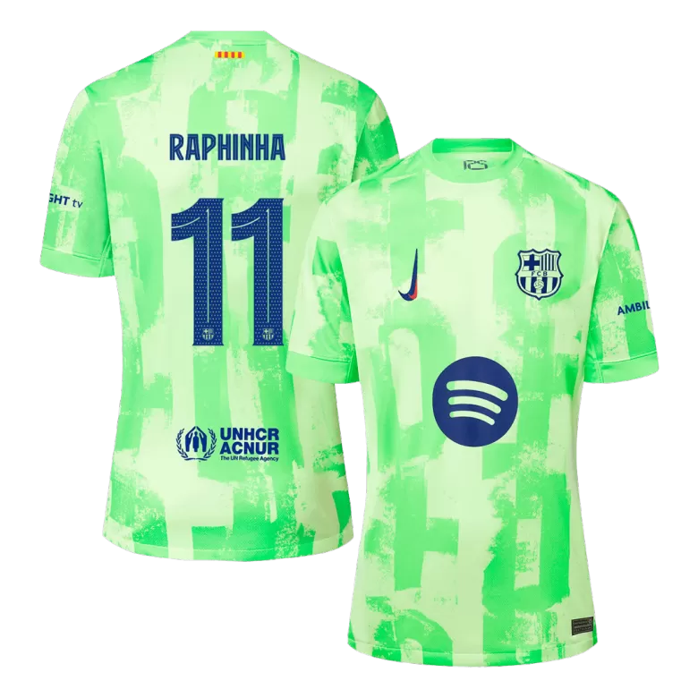 Barcelona RAPHINHA #11 Third Away Jersey 2024/25 - UCL（Spotify Logo Without Text） - gojersey