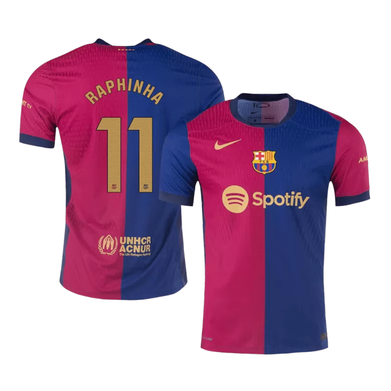 Barcelona RAPHINHA #11 Home Soccer Jersey Authentic 2024/25 - gojersey