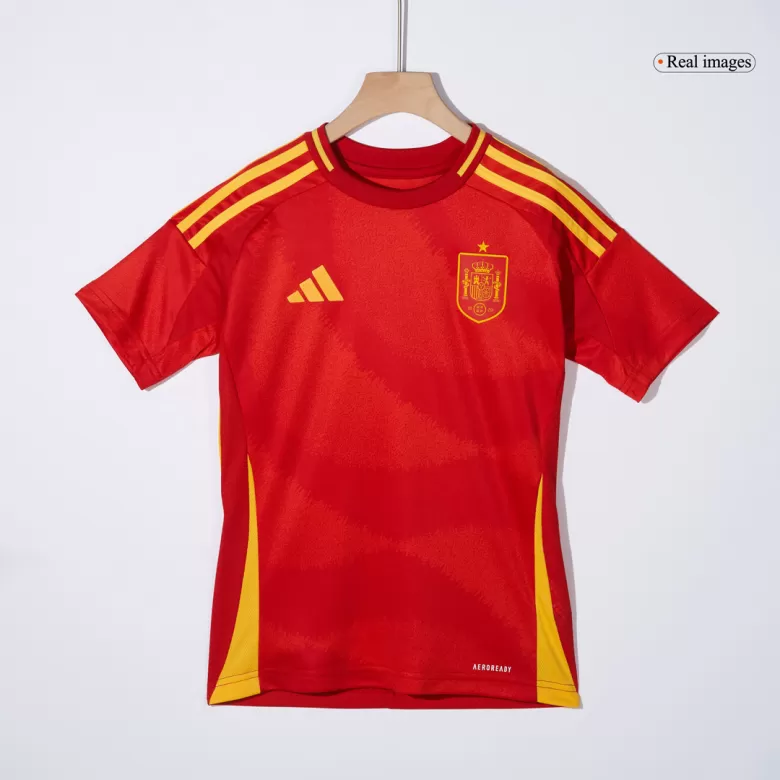 Spain Home Jersey Kit EURO 2024 Kids(Jersey+Shorts) - gojersey