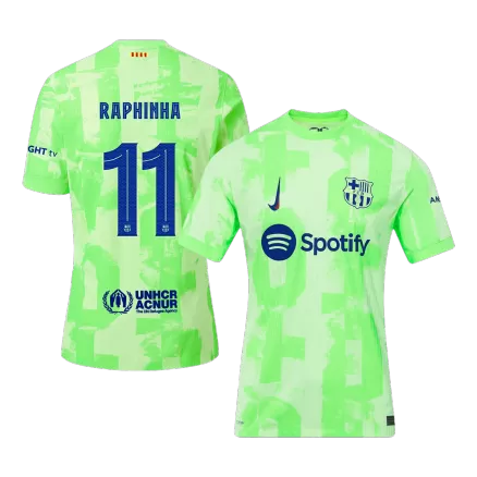 Barcelona RAPHINHA #11 Third Away Soccer Jersey Authentic 2024/25 - UCL Edition - gojersey