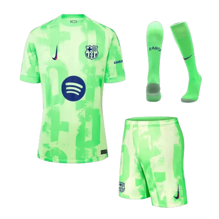 Barcelona Third Away Soccer Jersey Kit 2024/25 (Jersey+Shorts+Socks) - (Spotify Logo Without Text) - gojersey