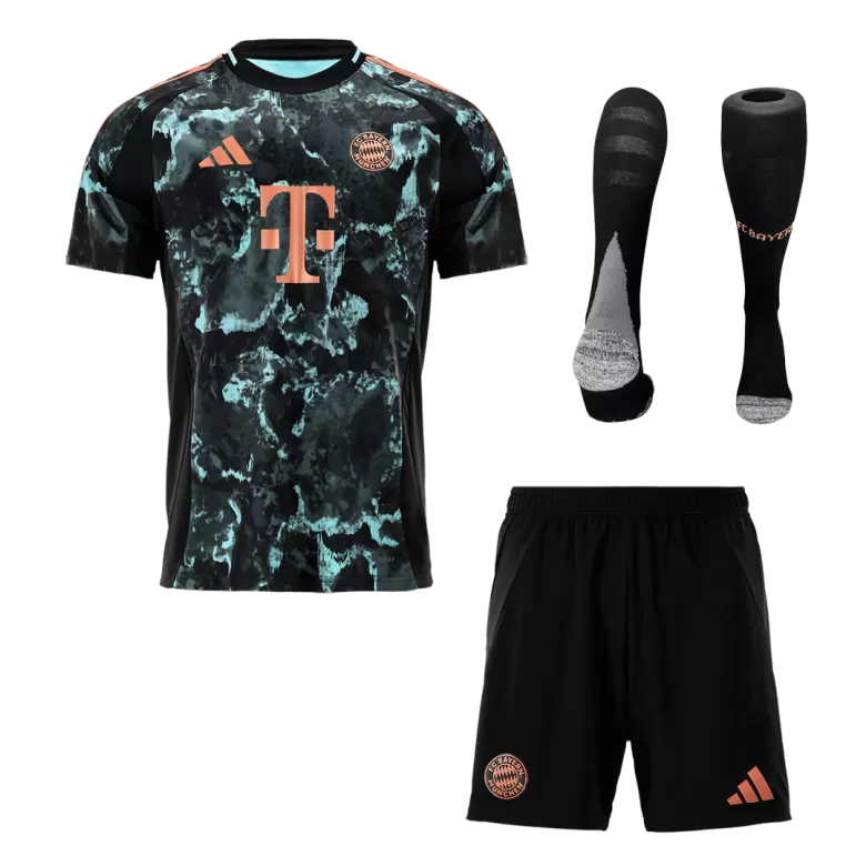 Bayern Munich Away Soccer Jersey Kit 2024/25 (Jersey+Shorts+Socks) - gojersey