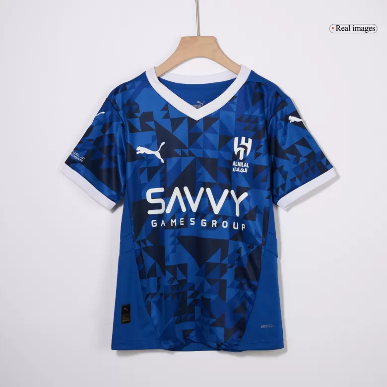 Al Hilal SFC Home Soccer Jersey Kit 2024/25 Kids(Jersey+Shorts) - gojersey