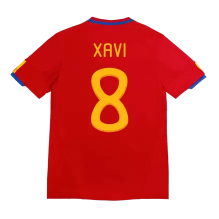 Spain XAVI #8 Home Soccer Jersey Retro 2010 - gojersey