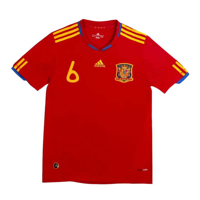 Spain A. INIESTA #6 Home Soccer Jersey Retro 2010 - gojersey