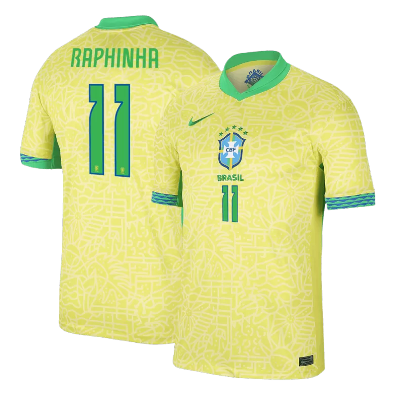 Brazil RAPHINHA #11 Home Soccer Jersey Copa America 2024 - gojersey