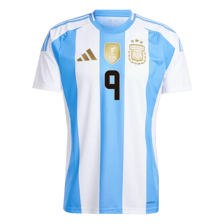 Argentina J.ALVAREZ #9 Home Soccer Jersey 2024 - gojersey