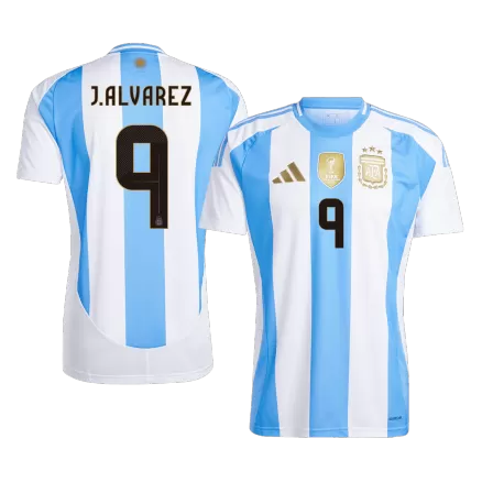 Argentina J.ALVAREZ #9 Home Soccer Jersey 2024 - gojersey