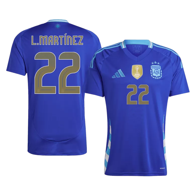 Argentina L.MARTÍNEZ #22 Away Soccer Jersey 2024 - gojersey