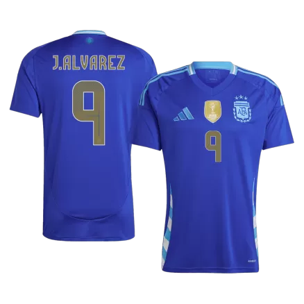 Argentina J.ALVAREZ #9 Away Soccer Jersey 2024 - gojersey