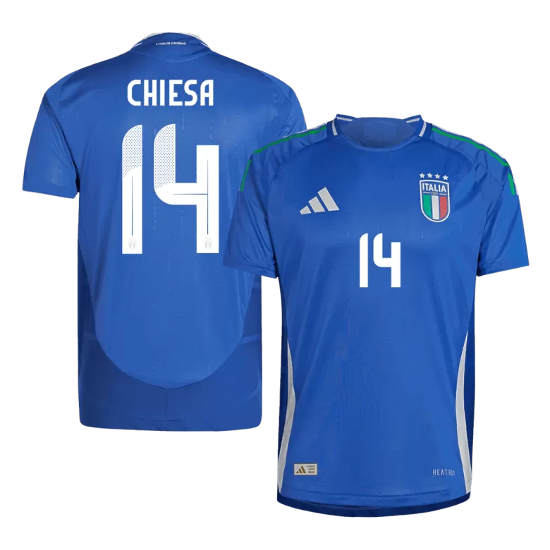 Italy CHIESA #14 Home Soccer Jersey Authentic EURO 2024 - gojersey