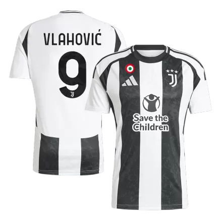 Juventus VLAHOVIĆ #9 Home Soccer Jersey 2024/25 - Save The Children Sponsor  - gojersey