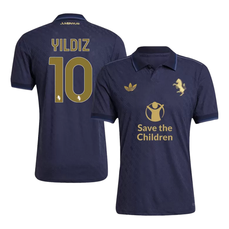 Juventus YILDIZ #10 Third Away Soccer Jersey Authentic 2024/25- Save The Children Sponsor - gojersey