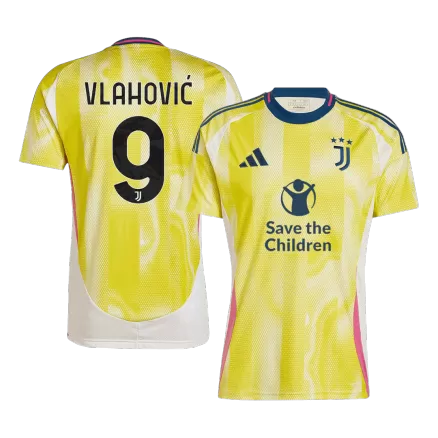 Juventus VLAHOVIĆ #9 Away Soccer Jersey 2024/25 - Save The Children Sponsor  - gojersey