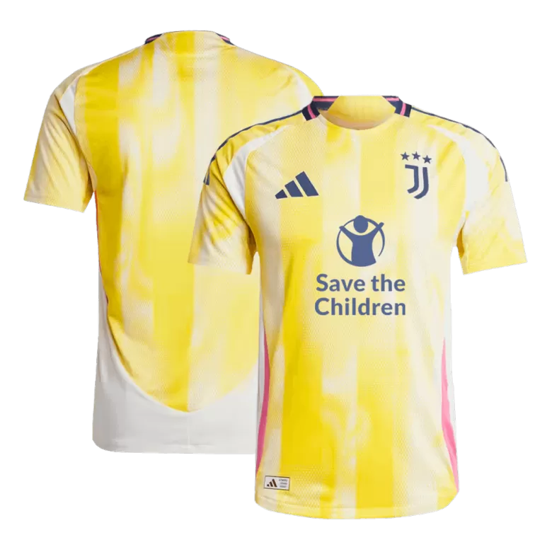 Juventus Away Soccer Jersey Authentic 2024/25- Save The Children Sponsor - gojersey