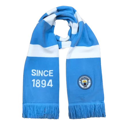 Manchester City Soccer knitting Scarf Blue&White - gojersey