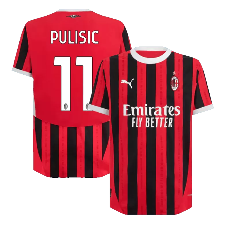 AC Milan PULISIC #11 Home Jersey Authentic 2024/25 - UCL Edition - gojersey