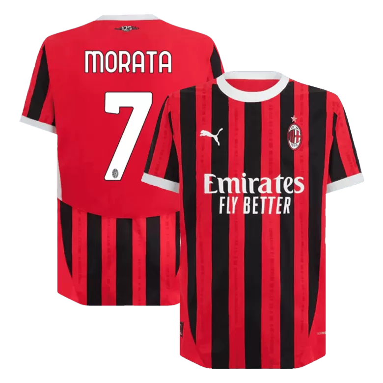 AC Milan MORATA #7 Home Jersey Authentic 2024/25 - UCL Edition - gojersey