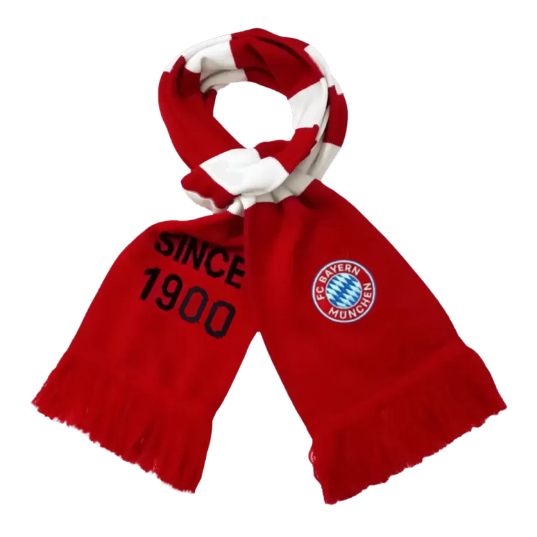 Bayern Munich Soccer knitting Scarf Red&White - gojersey