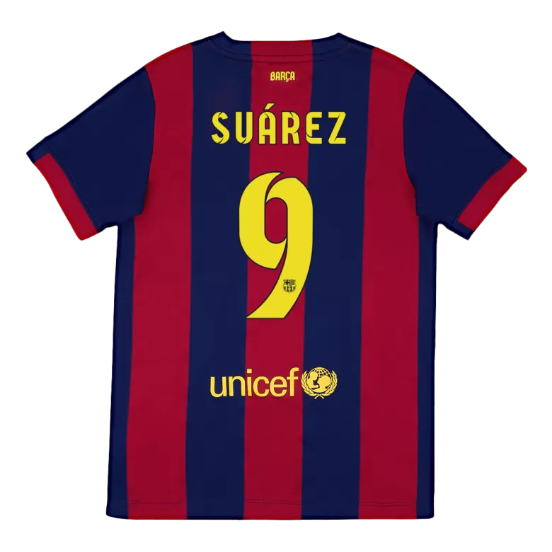 Barcelona SUÁREZ #9 Home Soccer Jersey Retro 2014/15 - gojersey