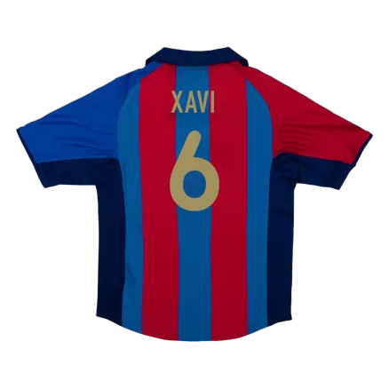 Barcelona XAVI #6 Home Soccer Jersey Retro 2001/02 - gojersey