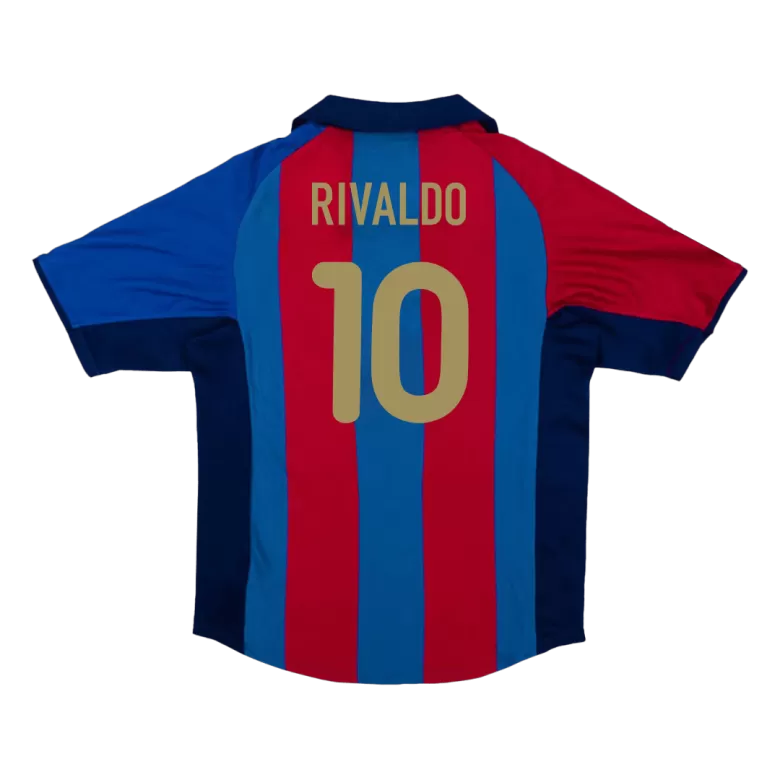 Barcelona RIVALDO #10 Home Soccer Jersey Retro 2001/02 - gojersey