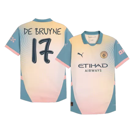 Manchester City DE BRUYNE #17 Fourth Away Soccer Jersey Authentic 2024/25 - gojersey