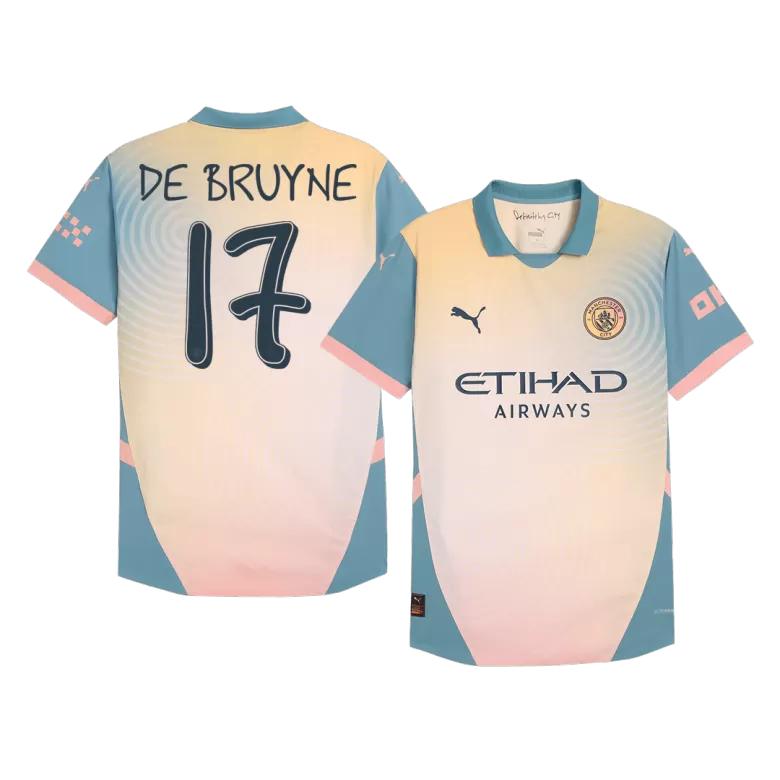 Manchester City DE BRUYNE #17 Fourth Away Soccer Jersey Authentic 2024/25 - Definitely City - gojersey