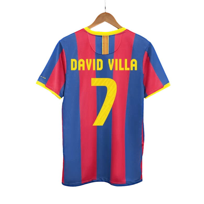 Barcelona DAVID VILLA #7 Home Soccer Jersey Retro 2010/11 - gojersey