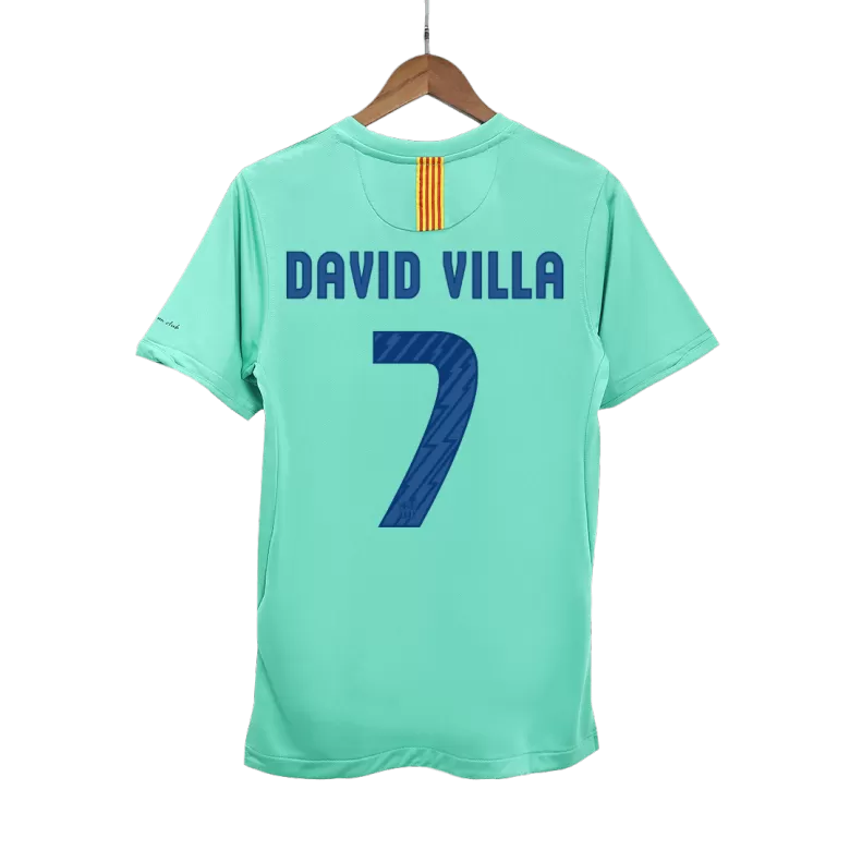 Barcelona DAVID VILLA #7 Away Soccer Jersey Retro 2010/11 - gojersey