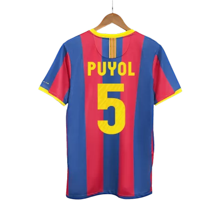 Barcelona PUYOL #5 Home Soccer Jersey Retro 2010/11 - gojersey