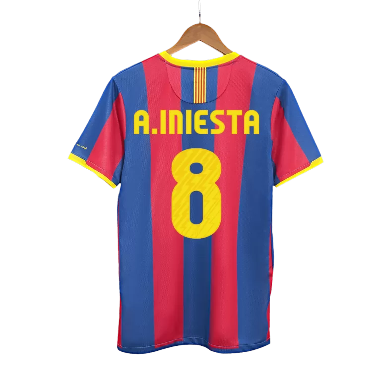 Barcelona A.INIESTA #8 Home Soccer Jersey Retro 2010/11 - gojersey