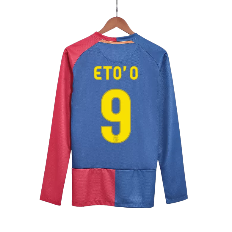 Barcelona ETO'O #9 Home Soccer Jersey Retro 2008/09 - Long Sleeve (UCL Final) - gojersey