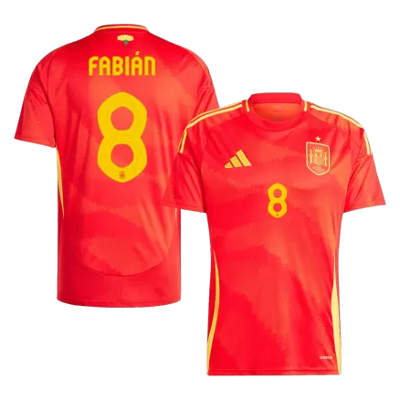 Spain FABIÁN #8 Home Jersey EURO 2024 - gojersey